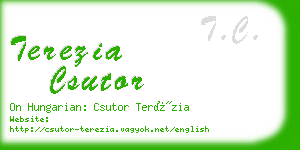 terezia csutor business card